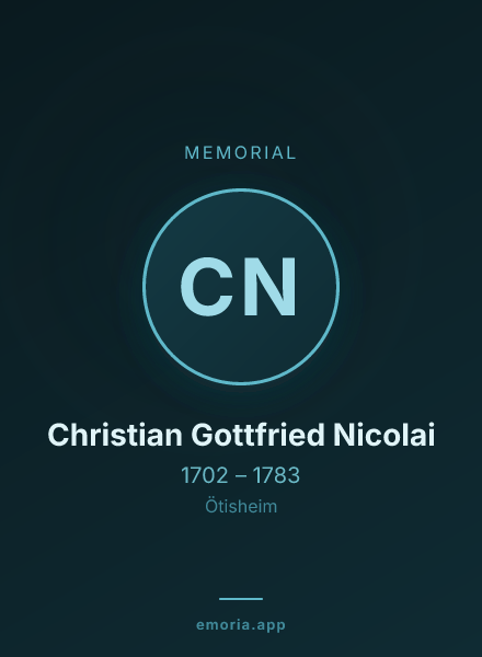 Memorial portrait of Christian Gottfried Nicolai