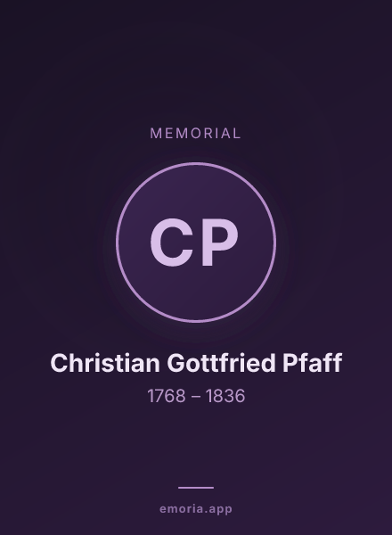 Memorial portrait of Christian Gottfried Pfaff