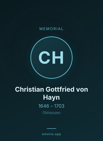 Memorial portrait of Christian Gottfried von Hayn