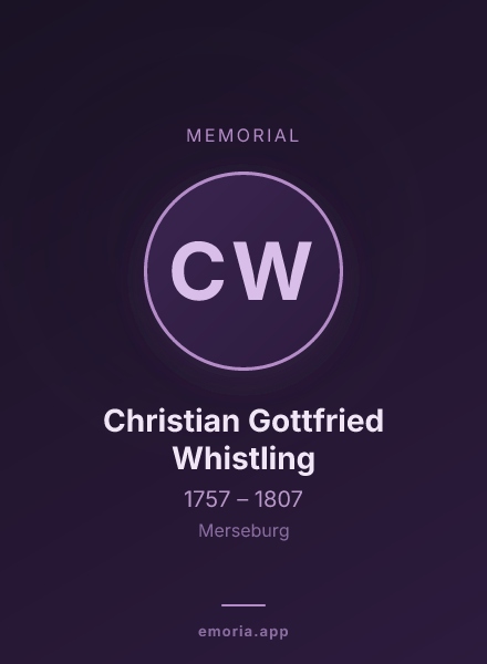 Memorial portrait of Christian Gottfried Whistling