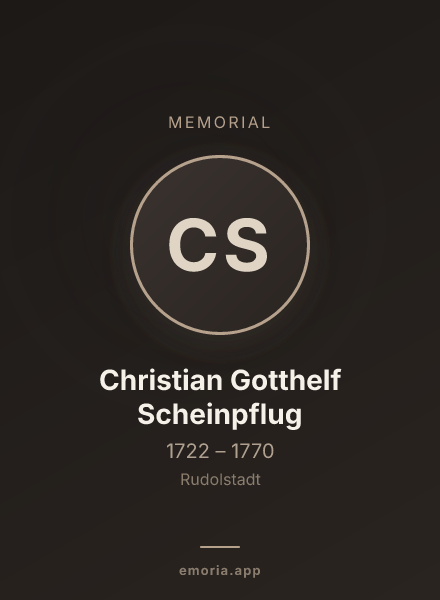 Memorial portrait of Christian Gotthelf Scheinpflug