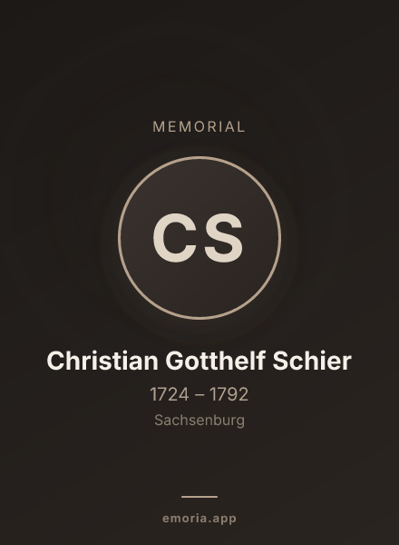 Memorial portrait of Christian Gotthelf Schier