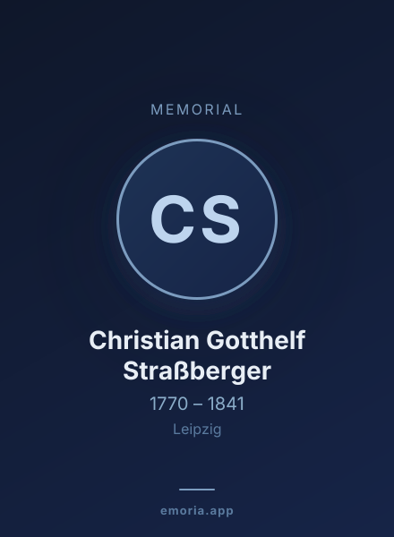 Memorial portrait of Christian Gotthelf Straßberger