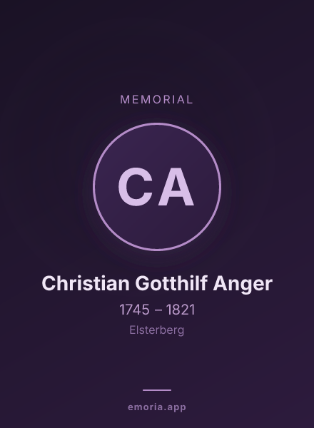 Memorial portrait of Christian Gotthilf Anger
