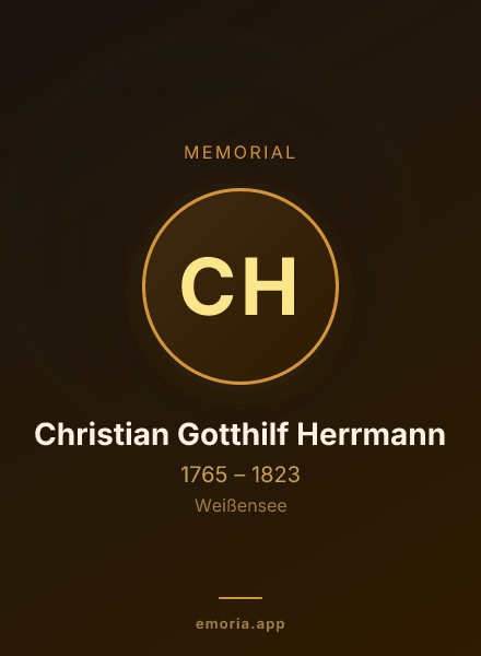Memorial portrait of Christian Gotthilf Herrmann