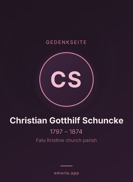 Gedenkportrait von Christian Gotthilf Schuncke