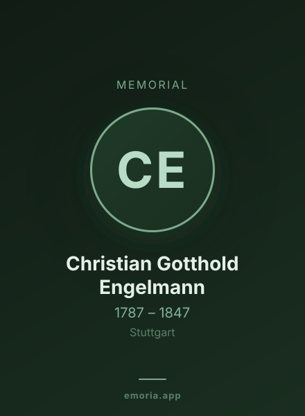 Memorial portrait of Christian Gotthold Engelmann