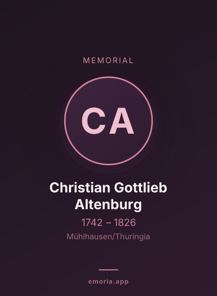 Memorial portrait of Christian Gottlieb Altenburg