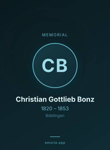 Memorial portrait of Christian Gottlieb Bonz