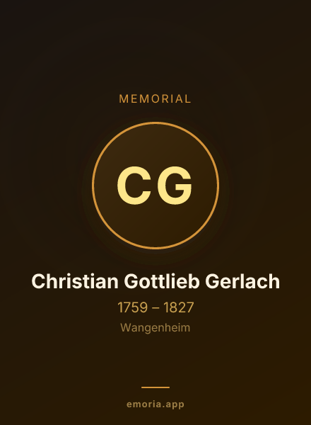 Memorial portrait of Christian Gottlieb Gerlach