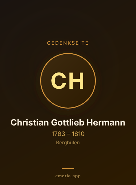 Gedenkportrait von Christian Gottlieb Hermann