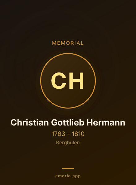 Memorial portrait of Christian Gottlieb Hermann