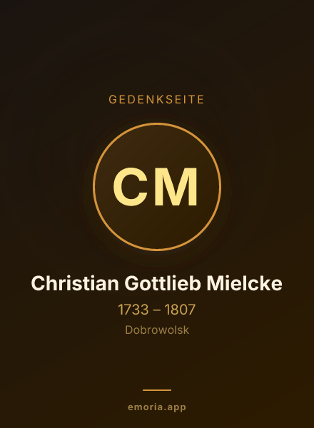 Gedenkportrait von Christian Gottlieb Mielcke