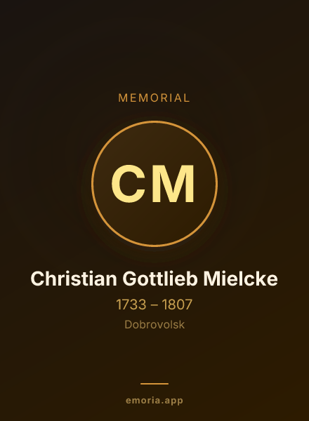 Memorial portrait of Christian Gottlieb Mielcke