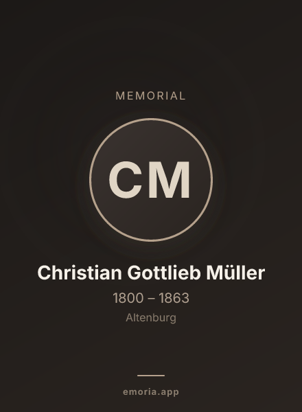 Memorial portrait of Christian Gottlieb Müller