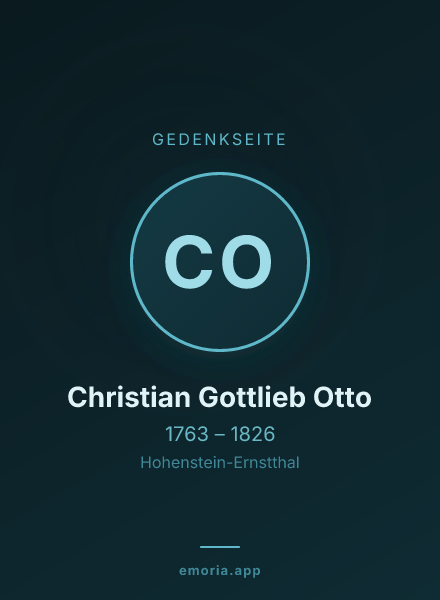 Gedenkportrait von Christian Gottlieb Otto