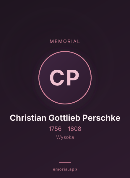 Memorial portrait of Christian Gottlieb Perschke