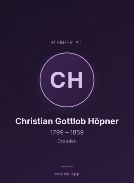 Memorial portrait of Christian Gottlob Höpner
