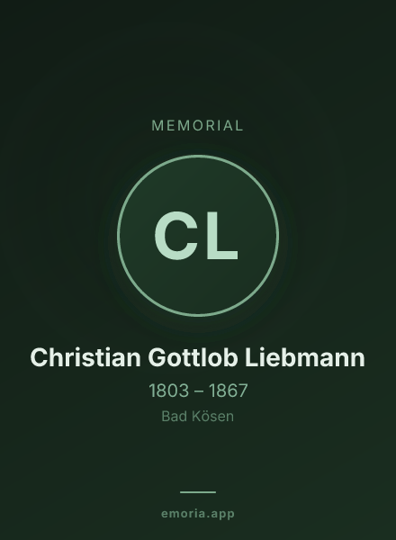 Memorial portrait of Christian Gottlob Liebmann
