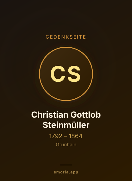 Gedenkportrait von Christian Gottlob Steinmüller