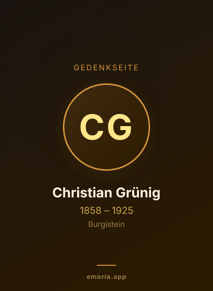 Gedenkportrait von Christian Grünig
