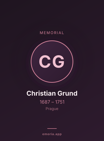 Memorial portrait of Christian Grund