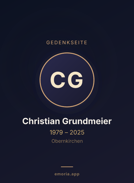 Gedenkportrait von Christian Grundmeier