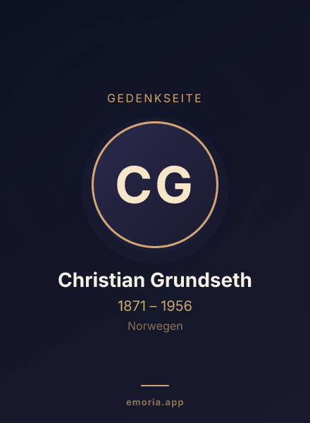 Gedenkportrait von Christian Grundseth