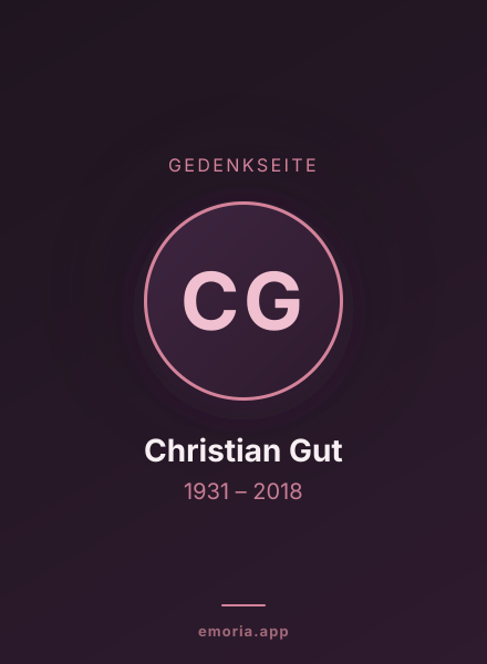 Gedenkportrait von Christian Gut