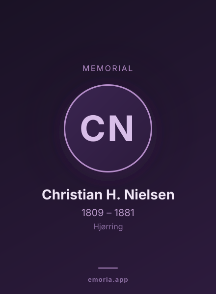 Memorial portrait of Christian H. Nielsen