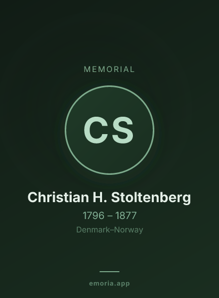 Memorial portrait of Christian H. Stoltenberg