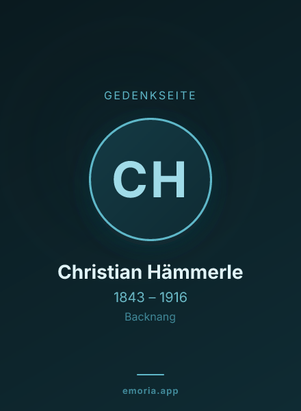 Gedenkportrait von Christian Hämmerle
