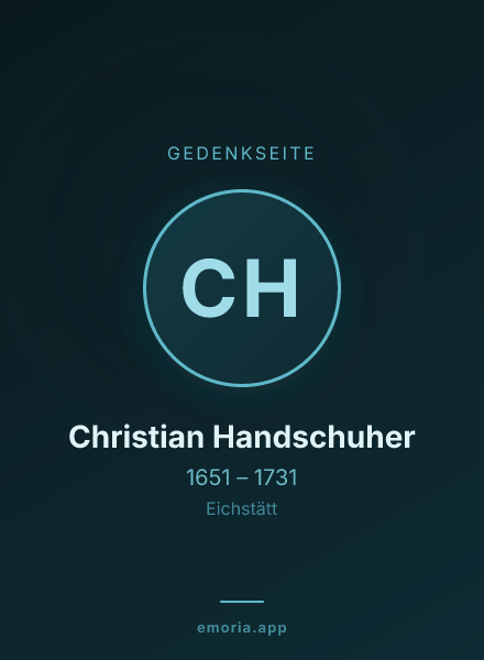 Gedenkportrait von Christian Handschuher