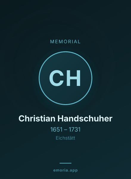 Memorial portrait of Christian Handschuher