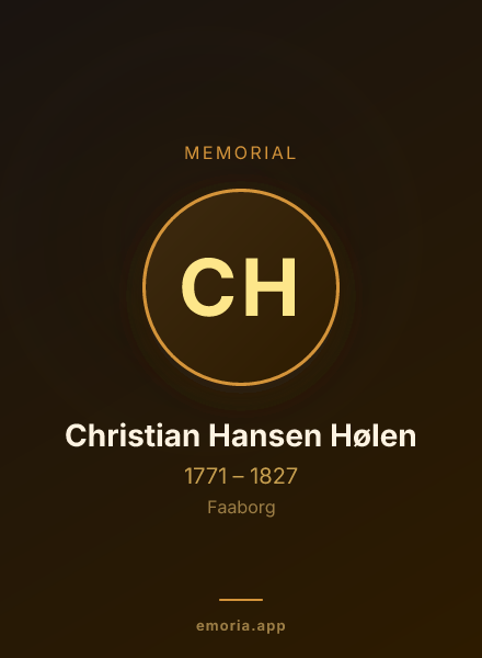 Memorial portrait of Christian Hansen Hølen