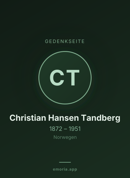 Gedenkportrait von Christian Hansen Tandberg
