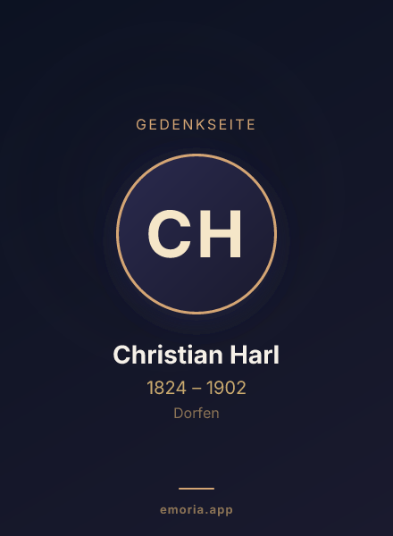 Gedenkportrait von Christian Harl