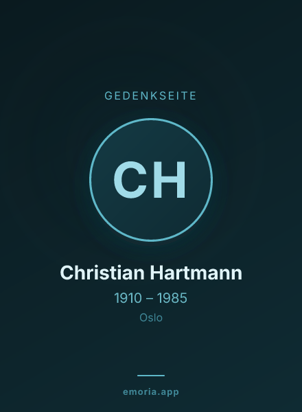 Gedenkportrait von Christian Hartmann