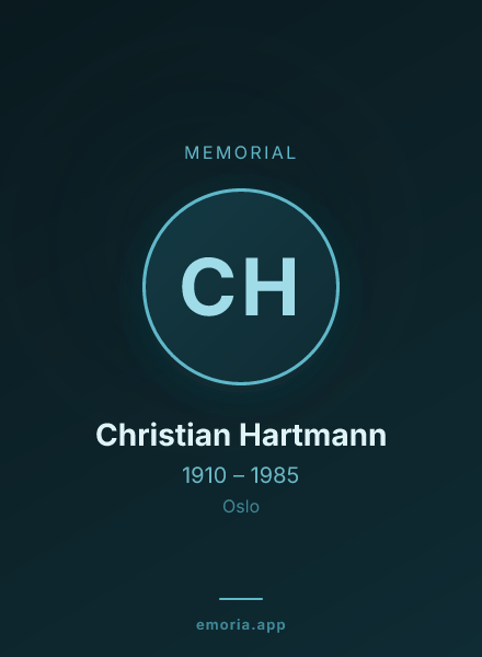 Memorial portrait of Christian Hartmann