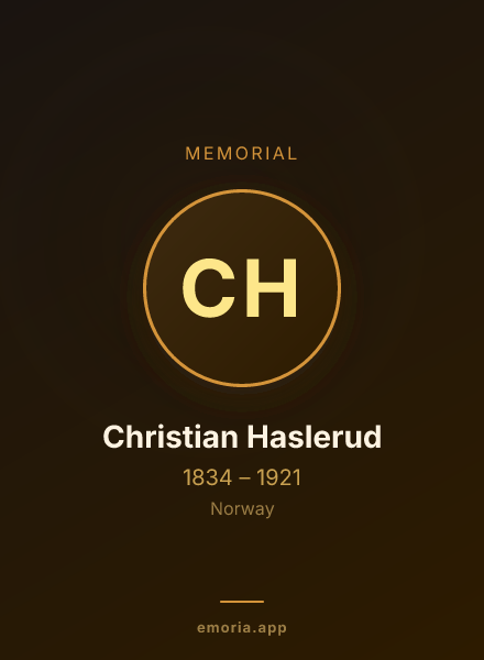Memorial portrait of Christian Haslerud
