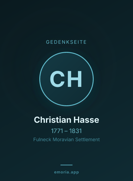 Gedenkportrait von Christian Hasse