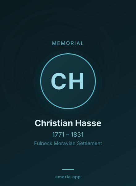 Memorial portrait of Christian Hasse