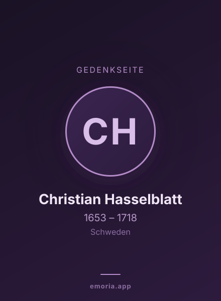 Gedenkportrait von Christian Hasselblatt