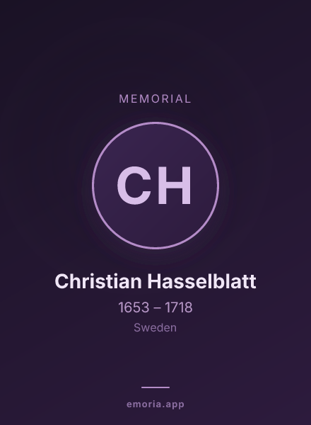 Memorial portrait of Christian Hasselblatt
