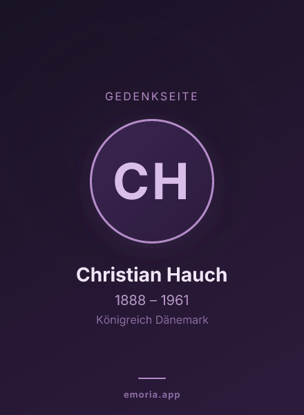 Gedenkportrait von Christian Hauch
