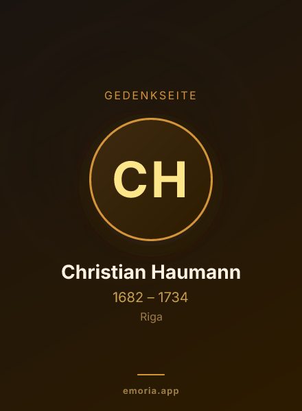 Gedenkportrait von Christian Haumann