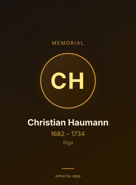 Memorial portrait of Christian Haumann