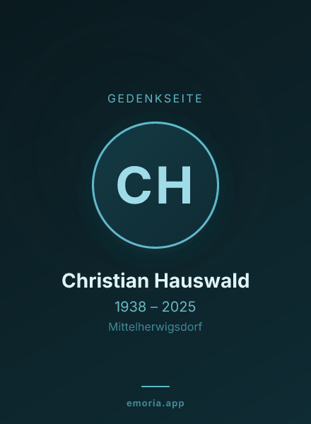 Gedenkportrait von Christian Hauswald