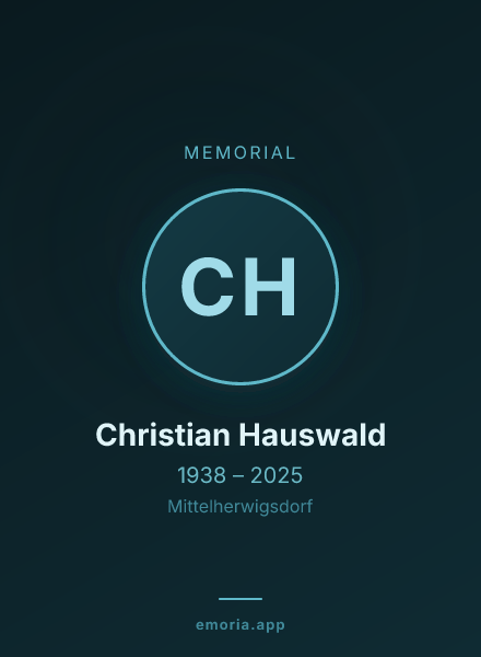 Memorial portrait of Christian Hauswald