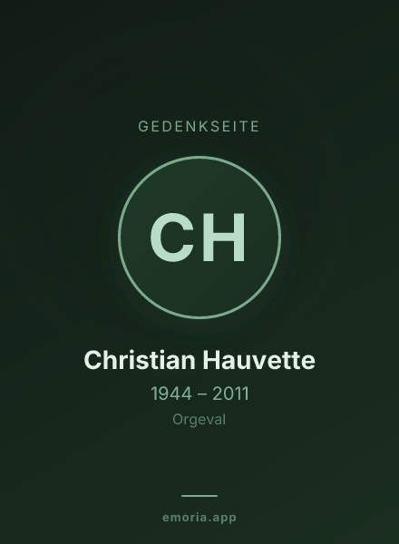 Gedenkportrait von Christian Hauvette